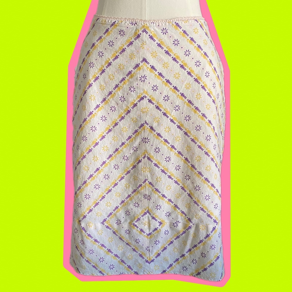 90s Fossil Human Print Pencil Skirt